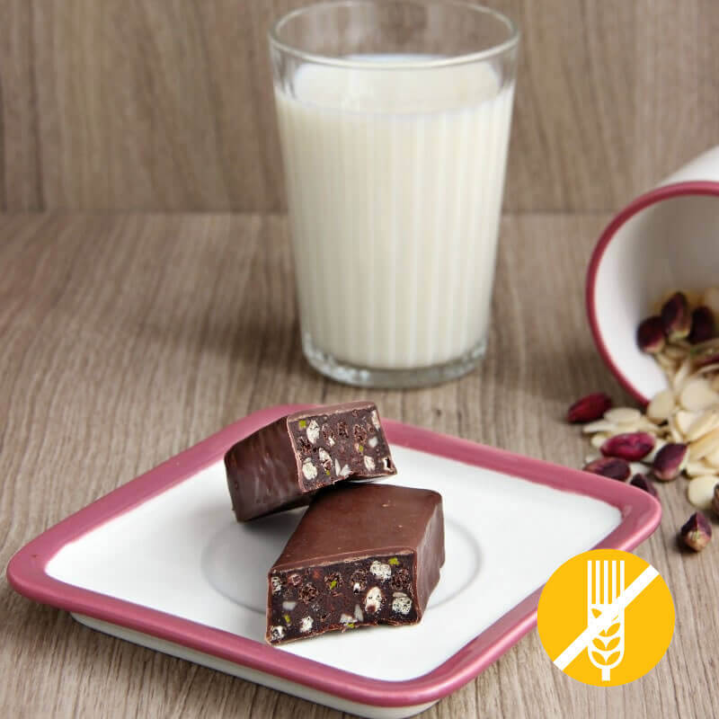 Barre choco amandes pistaches - Mincidelice