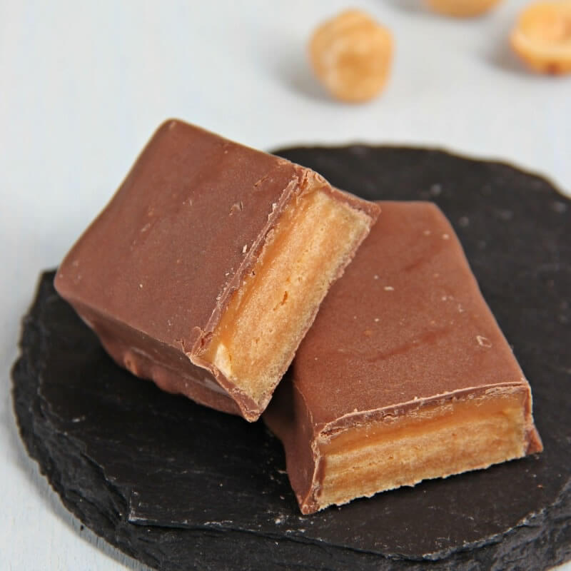 Barre choco caramel cacahuètes - Mincidelice