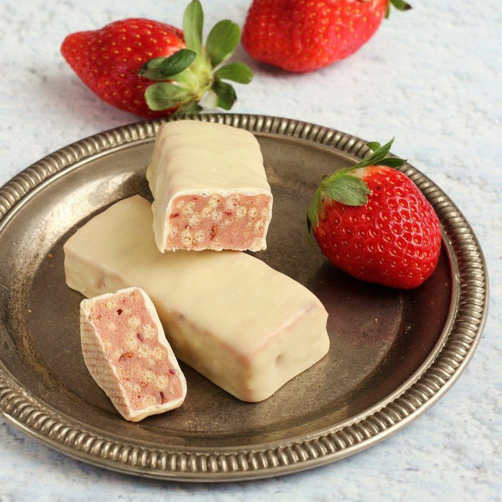 Barre crunch croustillante à la fraise - Mincidelice
