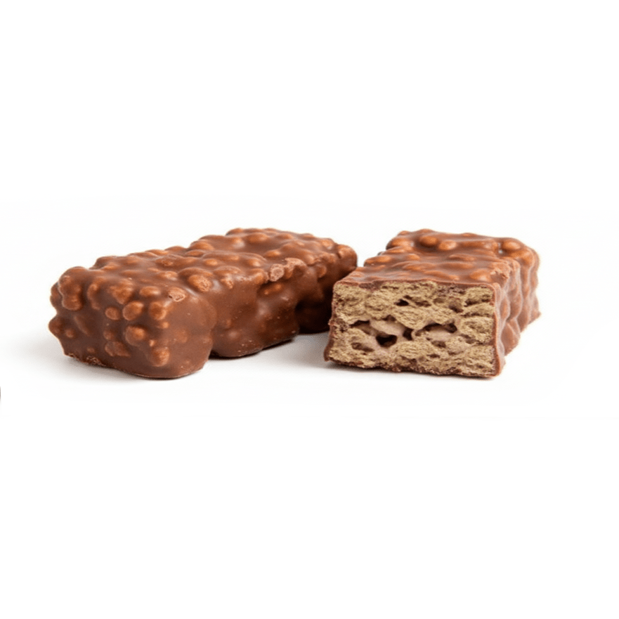 Barre fluffy praliné chocolat croustillante - Mincidelice