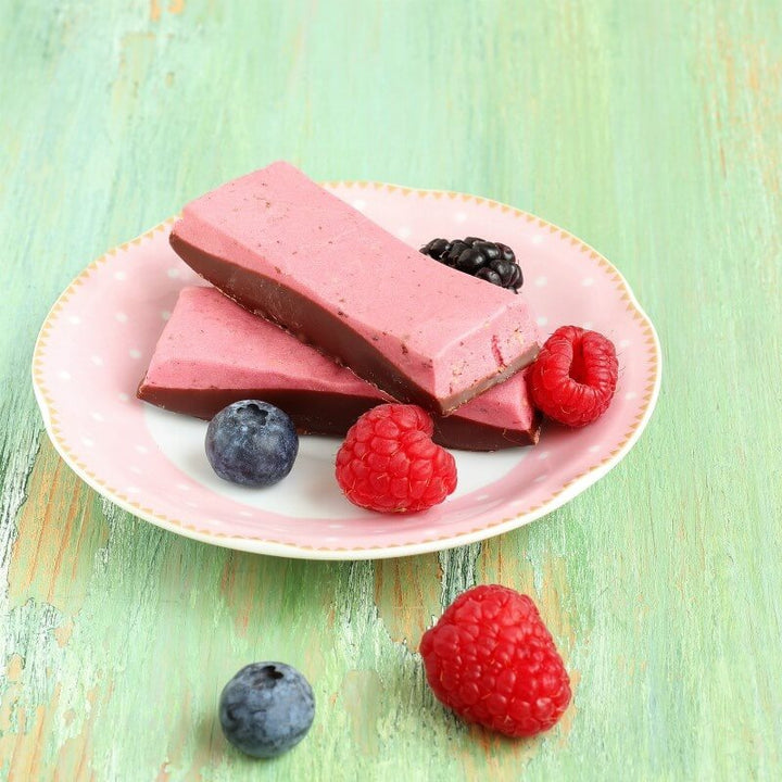 Barre fruits rouges mi - chocolat - Mincidelice