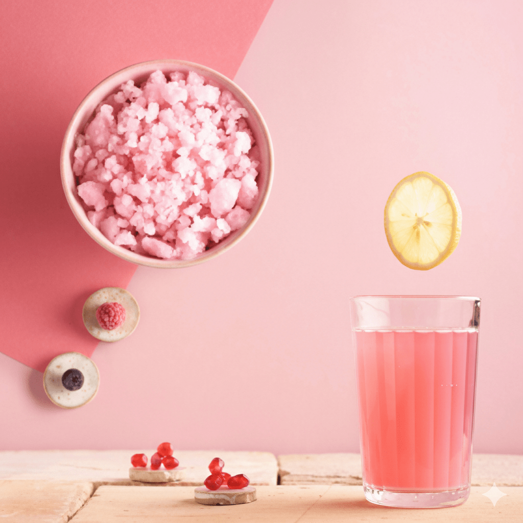 Boisson pink lemonade protéines et collagène - Mincidelice