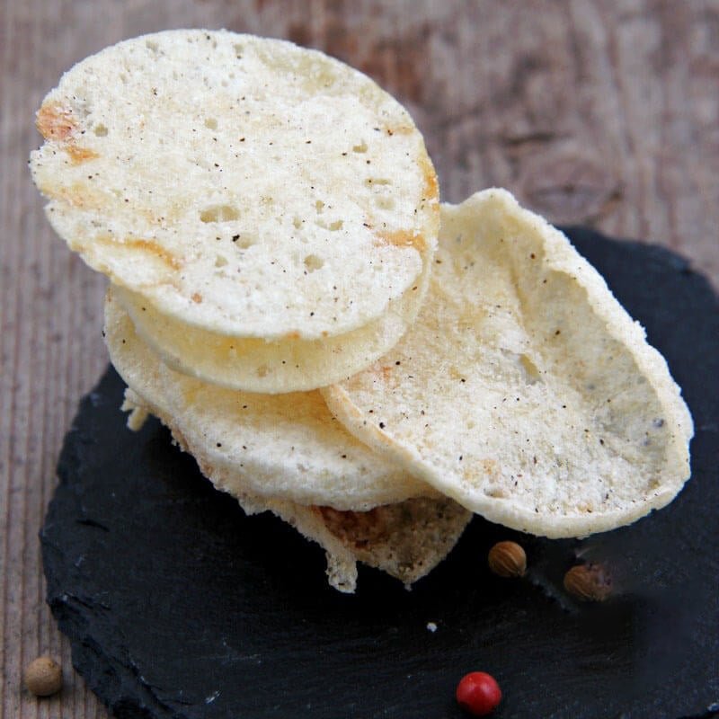 Chips hyperprotéinées soufflées arôme poivre et sel de mer sans gluten - Mincidelice