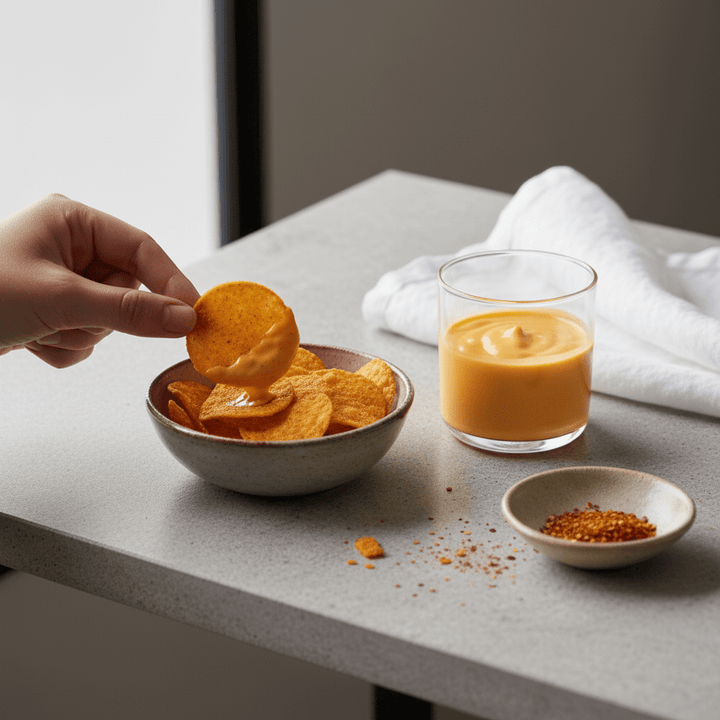 Chips protéinés épicés saveur fromage Sans gluten - Mincidelice