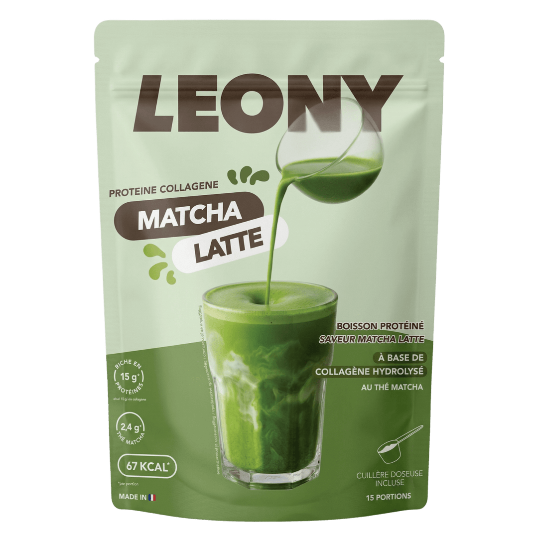 Matcha Latte protéiné au collagène - LEONY - Mincidelice
