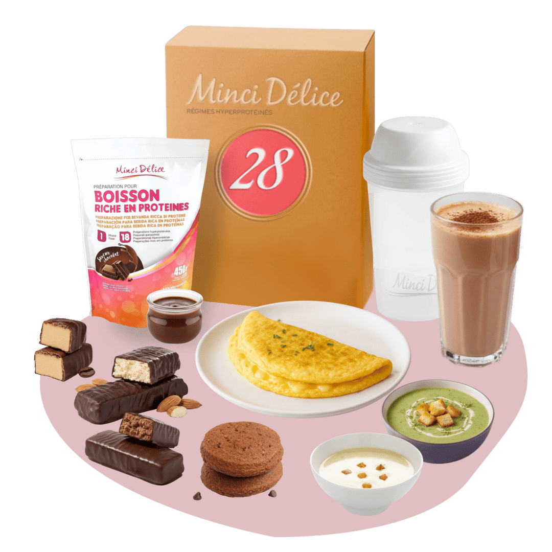 Régime hyperprotéiné 28 jours boissons chocolat - Mincidelice