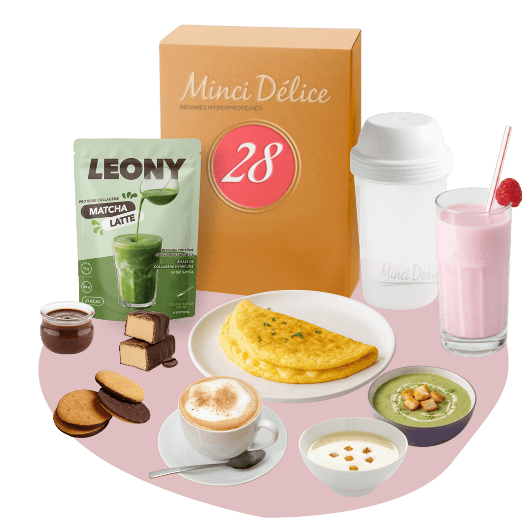 Régime hyperprotéiné 28 jours boissons Matcha Latte - Mincidelice