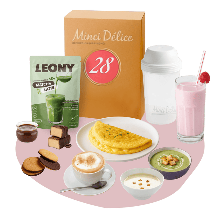 Régime hyperprotéiné 28 jours boissons Matcha Latte - Mincidelice