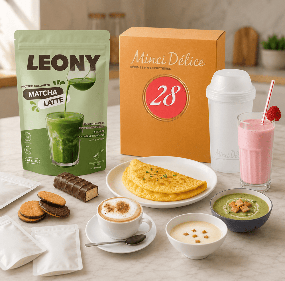 Régime hyperprotéiné 28 jours boissons Matcha Latte - Mincidelice