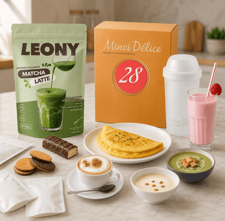 Régime hyperprotéiné 28 jours boissons Matcha Latte - Mincidelice