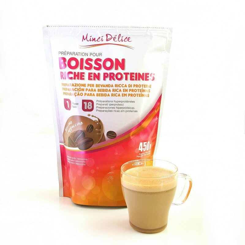 Régime hyperprotéiné 28j Boissons cappuccino - Mincidelice