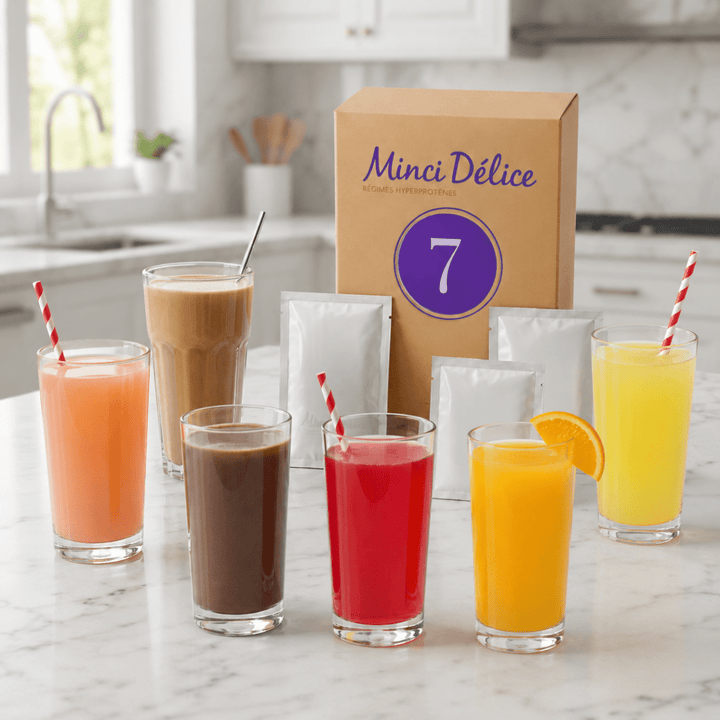 Régime hyperprotéiné 7 jours 100% boissons - Mincidelice