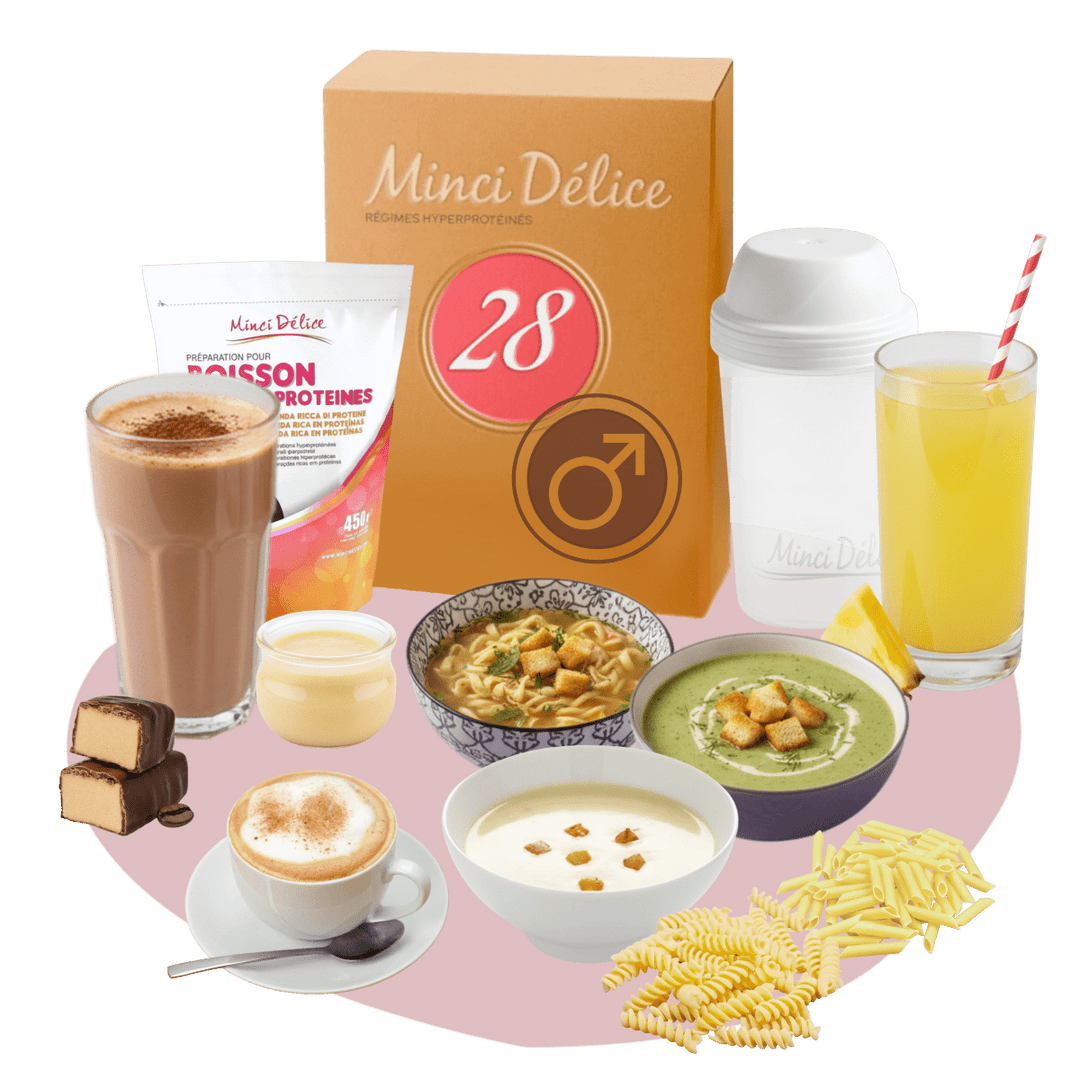 Régime hyperprotéiné homme 28 jours - Mincidelice