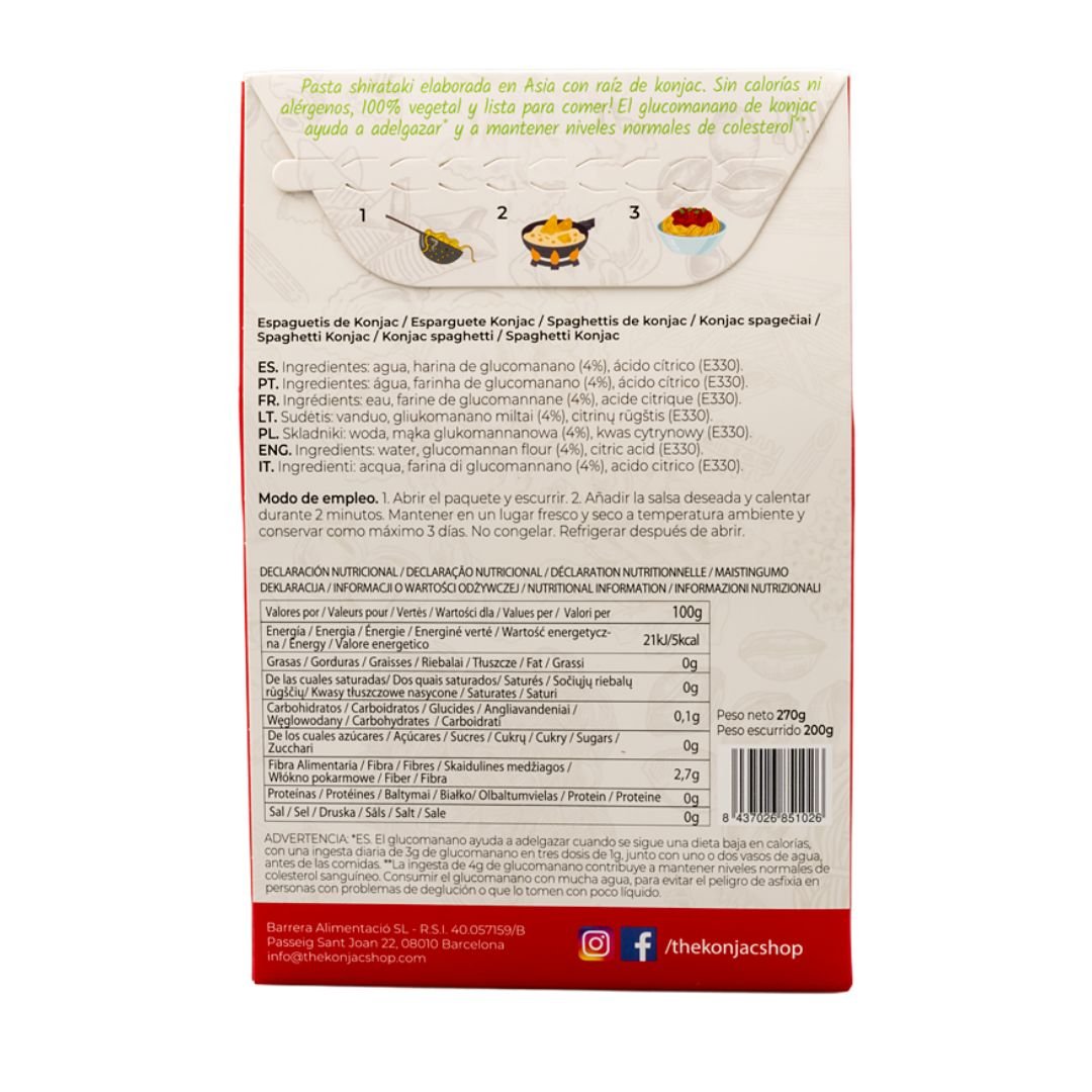 Spaghetti de konjac 200g - Mincidelice