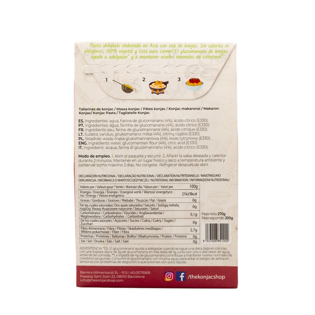 Tallarines de konjac 200g - Mincidelice